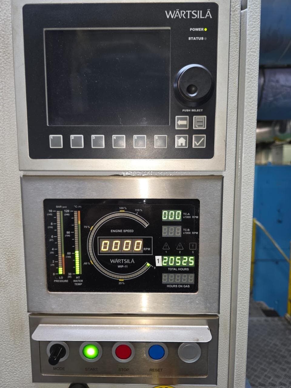 Wartsila diesel engine monitoring and control panel